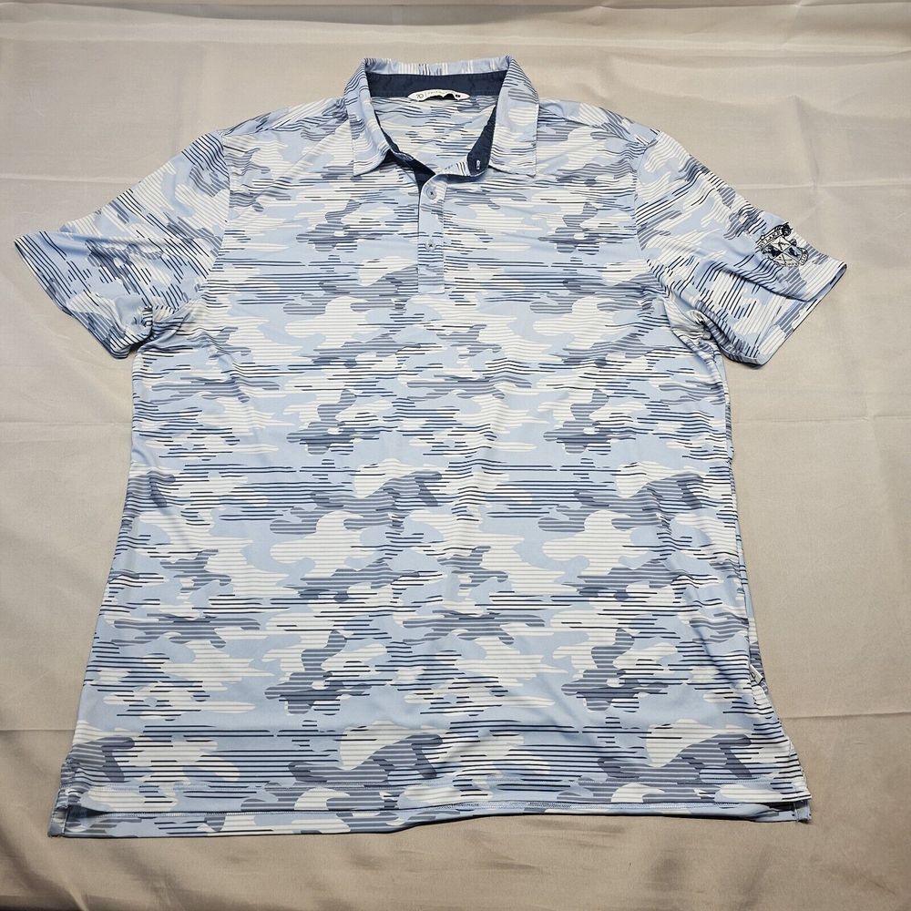 7 Diamonds Marley Polo Shirt Men Size Large Lost Lake Woods‎ Club Logo